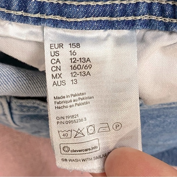 Lee & H&M Blue Denim Overalls XS (Juniors 16) - Picture 4 of 15